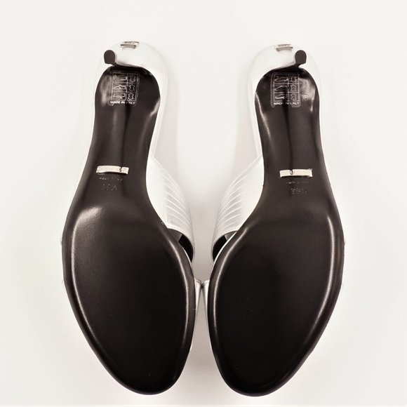 New In Box Gucci 80mm Metallic-Finish Leather Sandals In Women's Size EU 38.5 - Picture 8 of 15